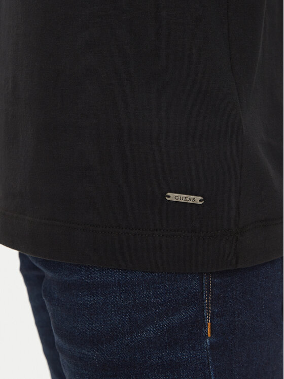 Guess Guess Rollkragenpullover M4BP08 KCHB1 Schwarz Regular Fit
