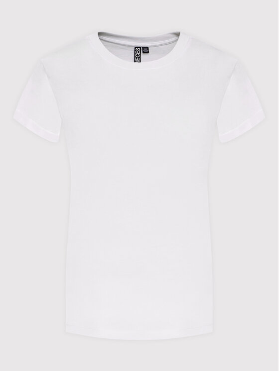 Pieces Pieces Marškinėliai Ria 17086970 Balta Regular Fit