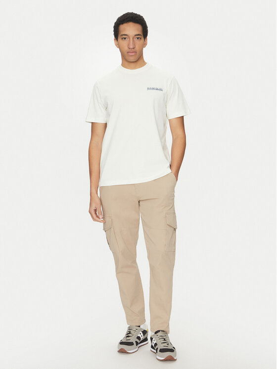 Napapijri Napapijri Тишърт S-Sovana NP0A4IE4 Бял Regular Fit