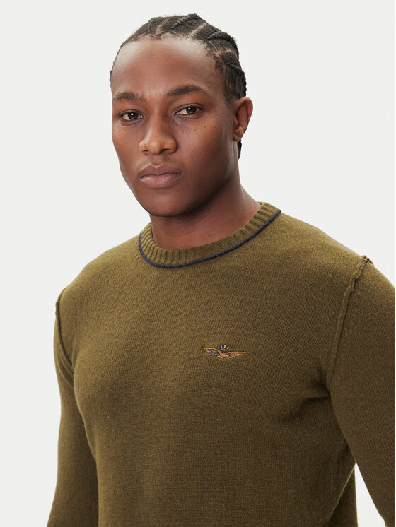 Aeronautica Militare Aeronautica Militare Džemper 252MA1608UL00924 Zelena Regular Fit