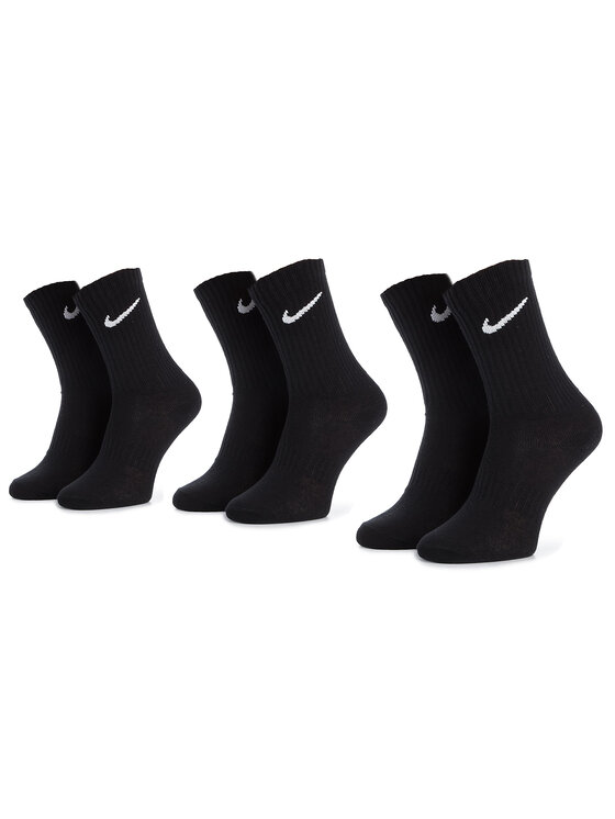 Nike Nike Sada 3 párů vysokých ponožek unisex SX7676 010 Černá