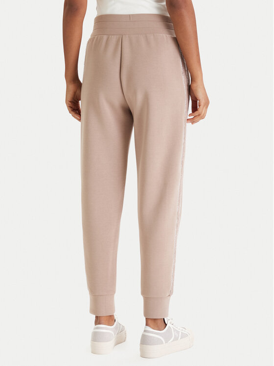 Guess Guess Spodnie dresowe W6RB45 KBYE2 Beżowy Regular Fit