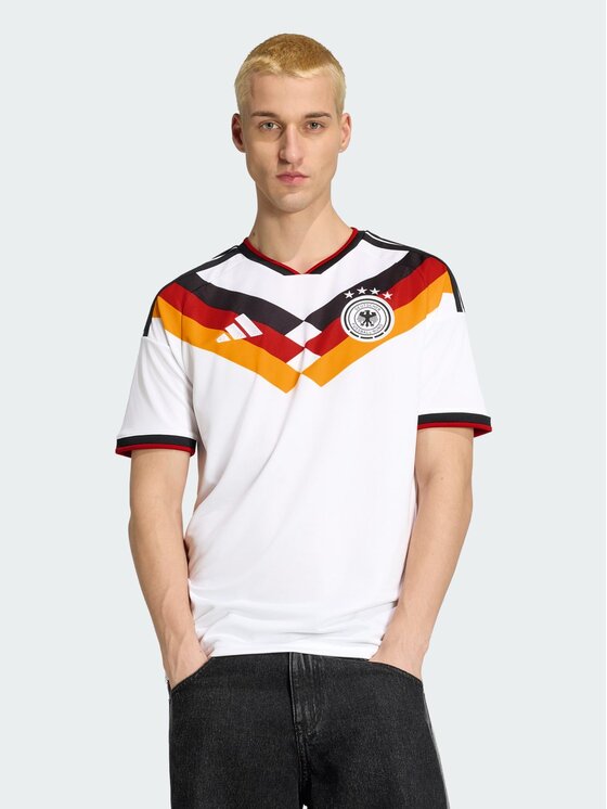 adidas adidas Koszulka techniczna Germany 26 Home Jersey Biały Slim Fit
