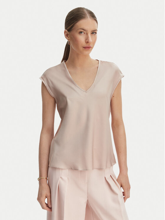 Rinascimento Rinascimento Bluza CFC0127631003 Bež Regular Fit