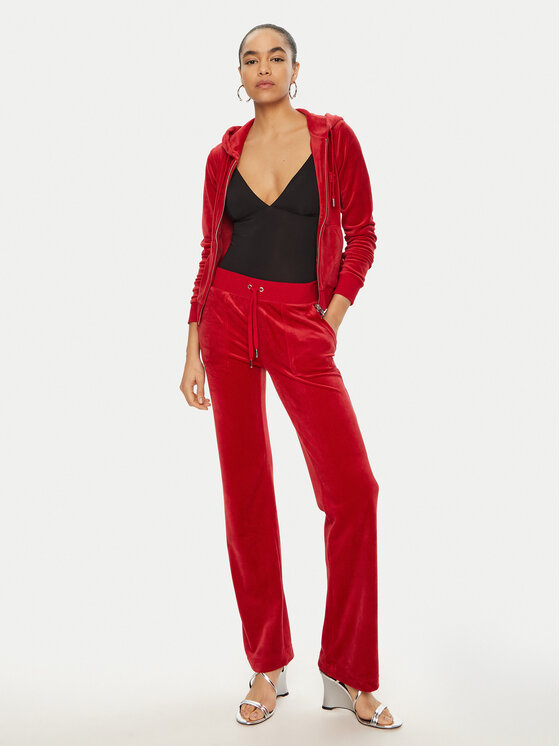 Juicy Couture Juicy Couture Donji dio trenerke Del Ray JCAP180 Crvena Regular Fit