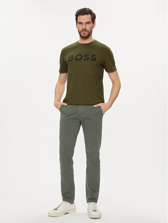 BOSS Boss Chino nohavice 50510933 Sivá Slim Fit