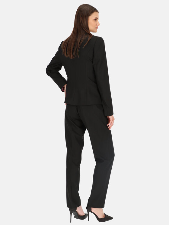 Potis & Verso Potis & Verso Spodnie garniturowe Jasmina Czarny Regular Fit