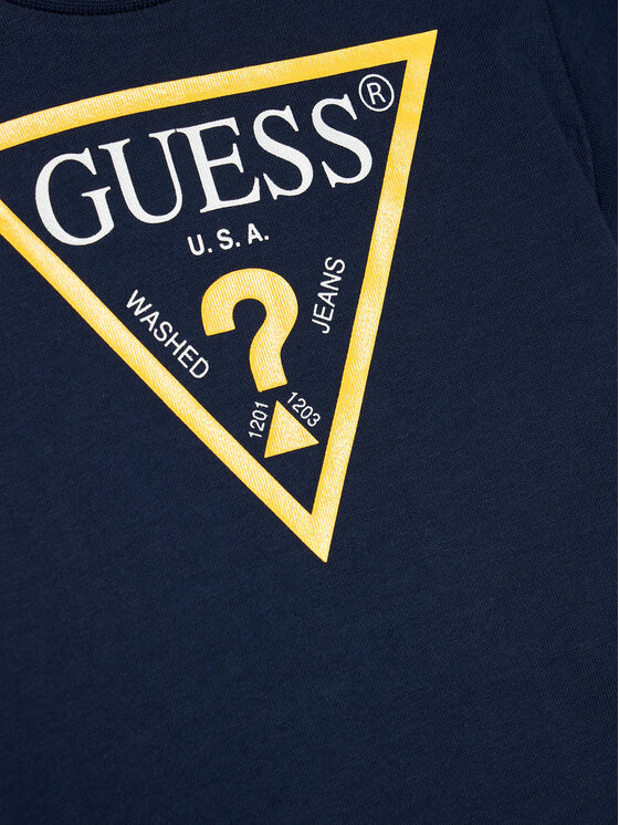 Guess Guess T-Shirt N73I55 K8HM0 Σκούρο μπλε Regular Fit