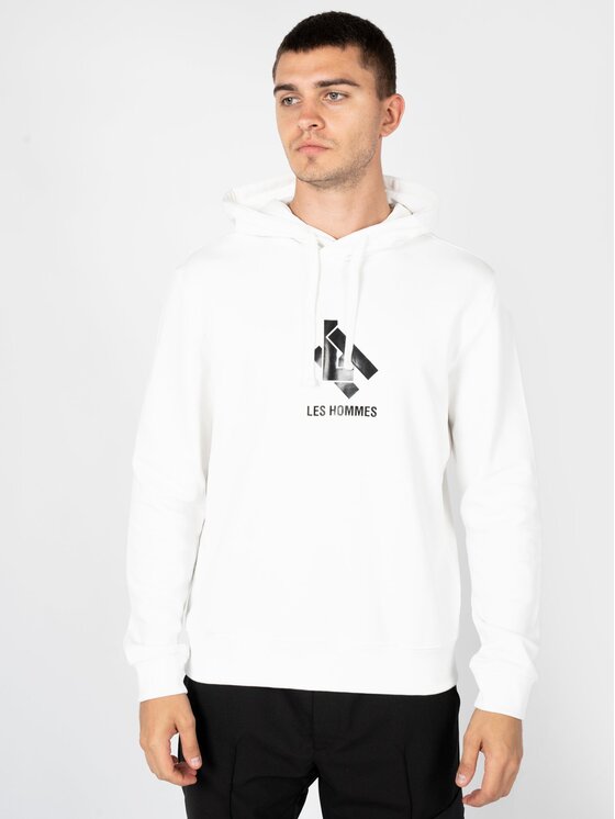 Les Hommes Les Hommes Felpa LBH1006700P Bianco Regular Fit