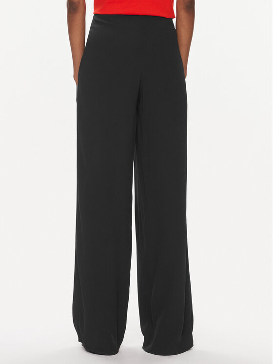 Calvin Klein Jeans Calvin Klein Jeans Bavlnené nohavice Chiffon J20J223321 Čierna Wide Leg