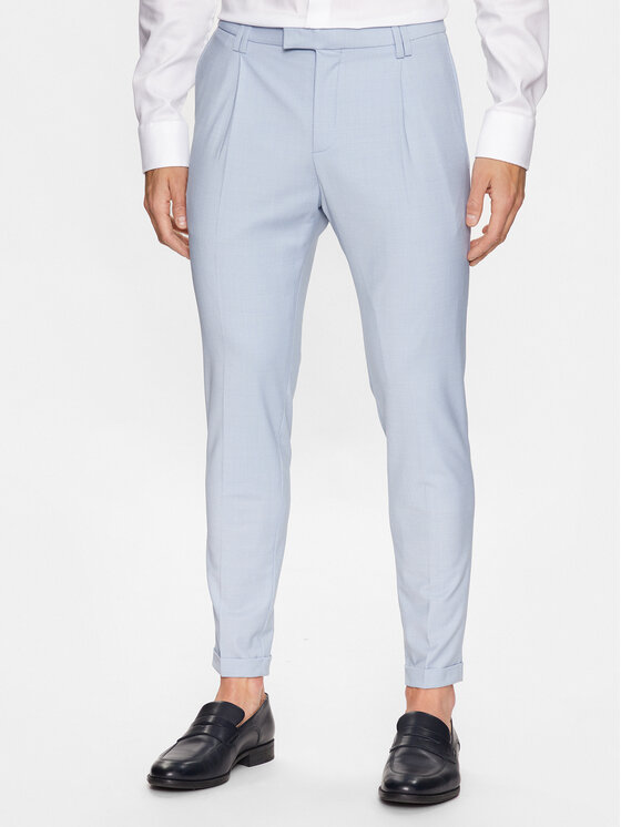 CINQUE Hlače iz tkanine Cisand 2155 Modra Regular Fit