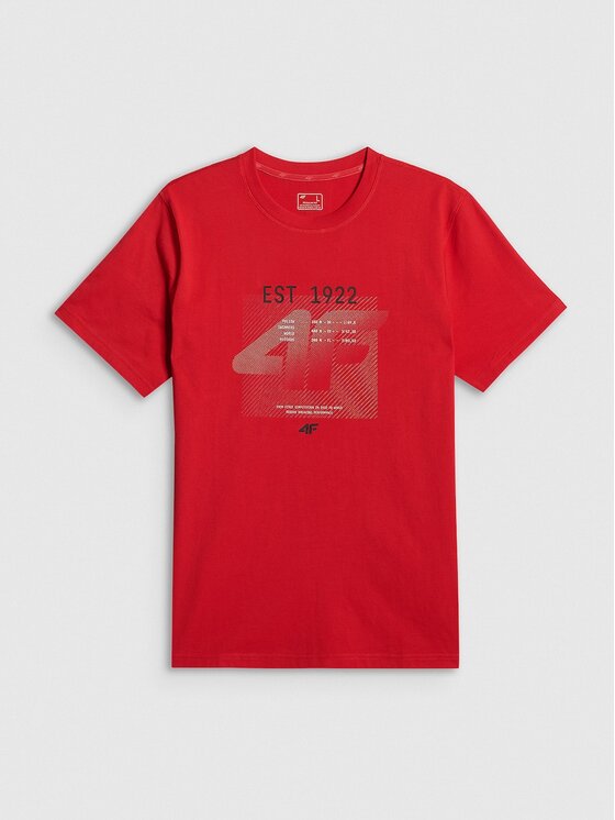 4F 4F T-Shirt AQUA FORCE Czerwony Regular Fit