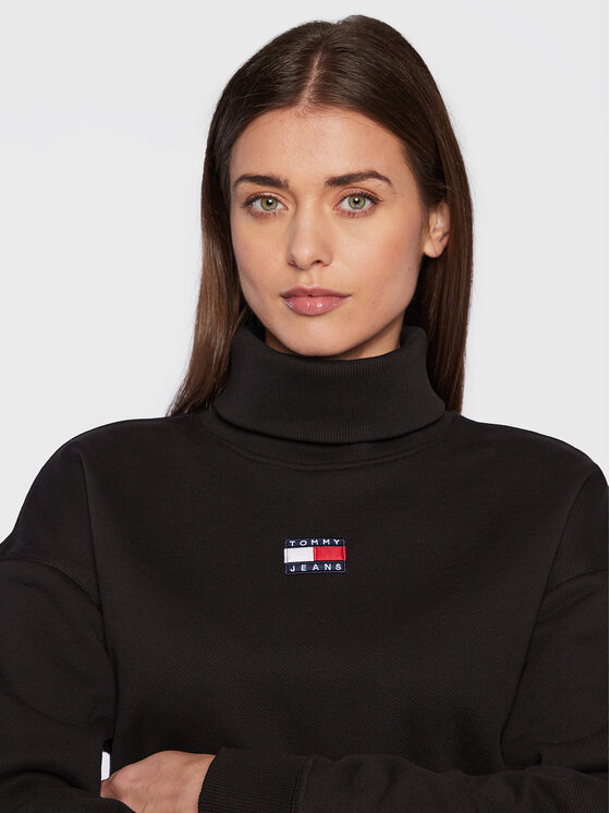 Tommy Jeans Tommy Jeans Bluza Badge DW0DW14338 Czarny Boxy Fit