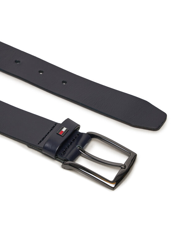 Tommy Hilfiger Tommy Hilfiger Pánský pásek Denton AM0AM12546 Tmavomodrá