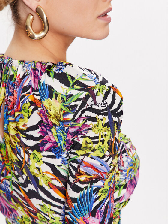 Just Cavalli Just Cavalli Ежедневна рокля 74PBO916 Цветен Slim Fit