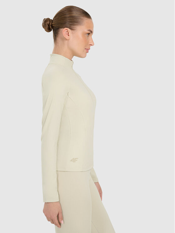 4F 4F Bluza MULTI ACTIVE Beżowy Slim Fit