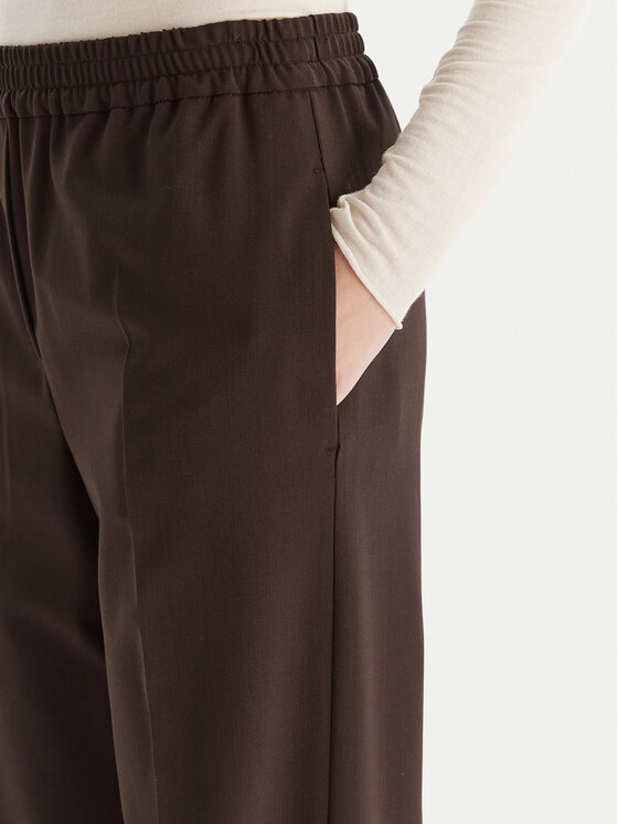 Weekend Max Mara Weekend Max Mara Pantaloni di tessuto Petra 2525136032 Marrone Regular Fit