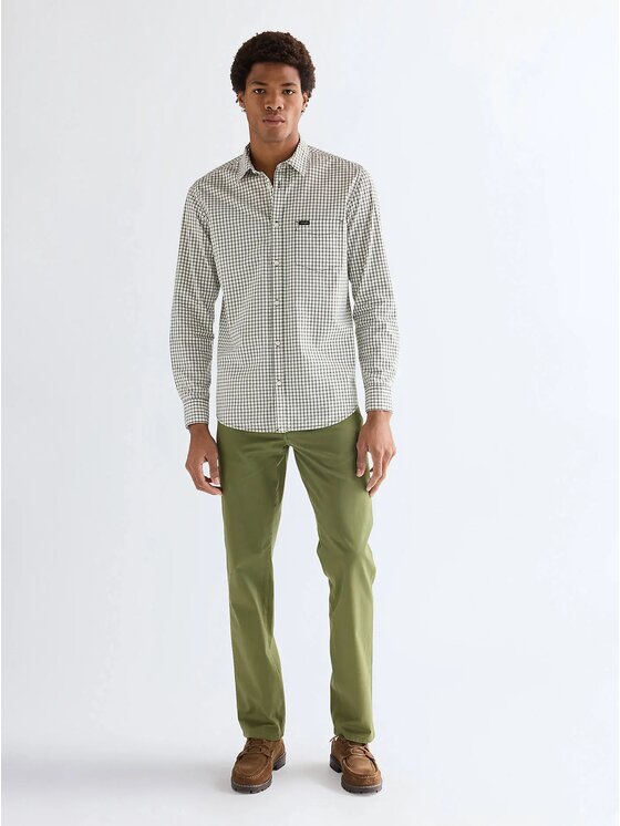 Wrangler Wrangler Spodnie materiałowe TEXAS Zielony Regular Fit