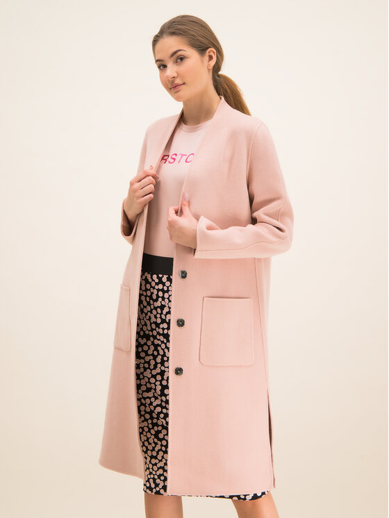 Cappotto di lana 91001 Rosa Regular Fit