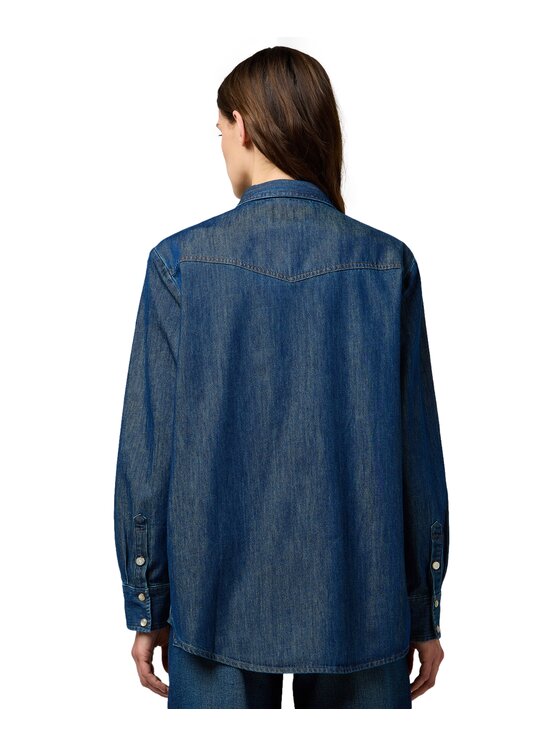 Wrangler Wrangler Koszula jeansowa 112370827 Granatowy Regular Fit
