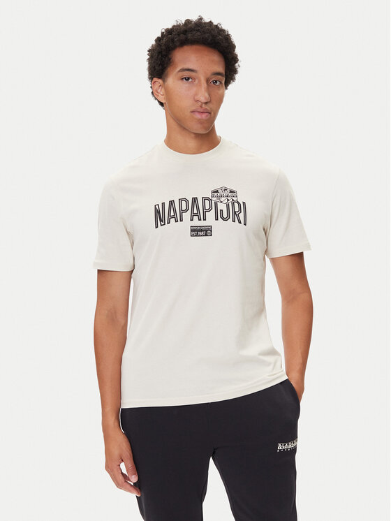 Napapijri Napapijri T-särk S-Funes Ss NP0A88UA Beež Regular Fit