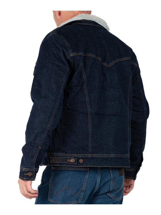 Wrangler Wrangler Kurtka jeansowa W41DHN842 Granatowy Regular Fit