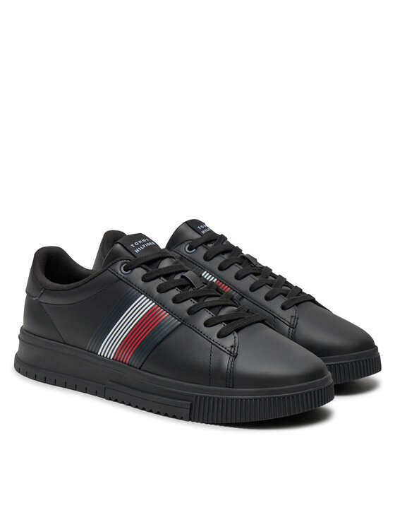 Tommy Hilfiger Tommy Hilfiger Snīkeri Supercup Lth Seasonal FM0FM05129 Melns
