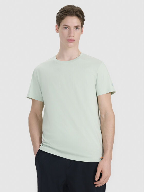 4F 4F T-Shirt A NEW ROAD AHEAD Turkusowy Regular Fit