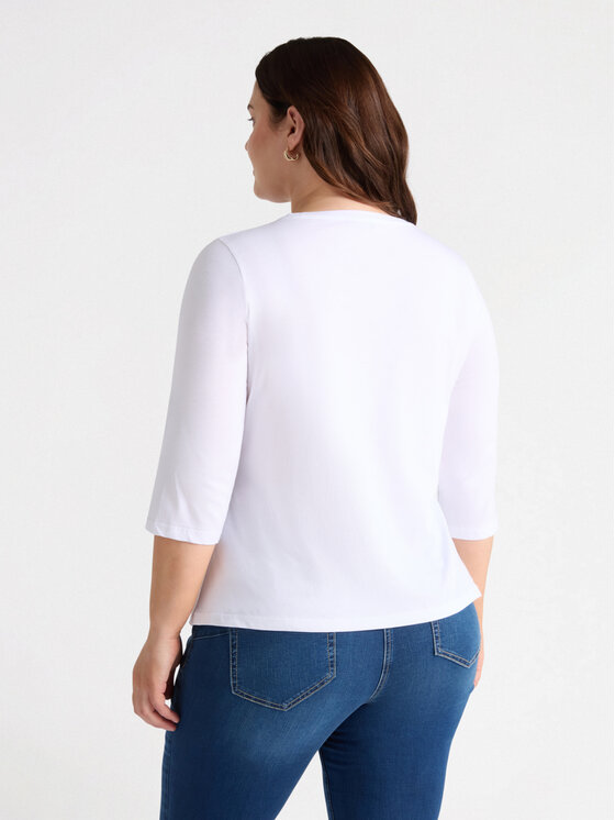 Fiorella Rubino Fiorella Rubino T-shirt G219L008524N011 Bianco A-Line Fit