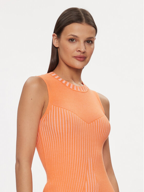 Guess Guess Rochie tricotată Allie W4RK20 Z2YN2 Portocaliu Slim Fit