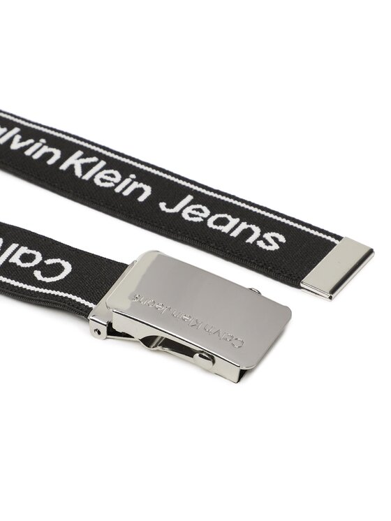 Calvin Klein Jeans Calvin Klein Jeans Otroški pas Logo Taupe Buckle Belt IU0IU00393 Črna