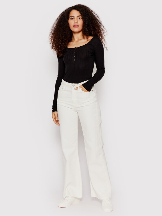 Pieces Pieces Majica Kitte 17101437 Crna Slim Fit