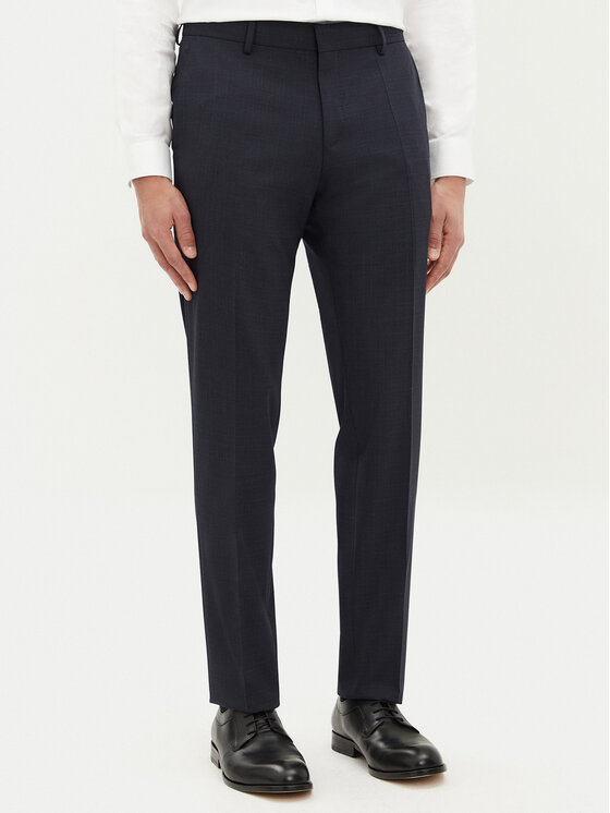 BOSS BOSS Garnitur Huge 50534914 Granatowy Slim Fit