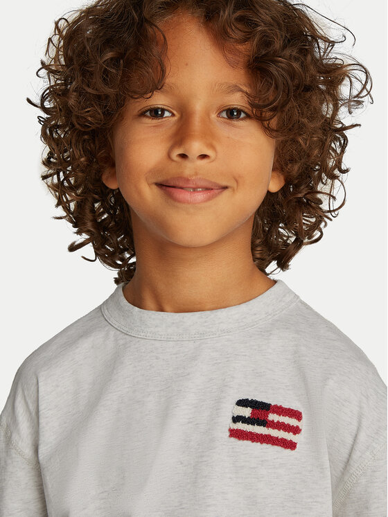 Tommy Hilfiger Tommy Hilfiger T-Shirt KB0KB09531 S Szary Regular Fit