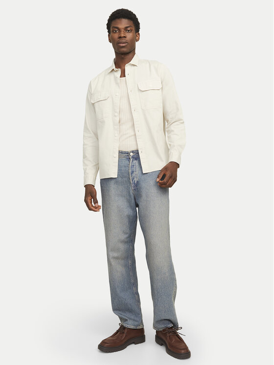 Jack&Jones Jack&Jones Τζιν πουκάμισο Travis 12269262 Μπεζ Comfort Fit
