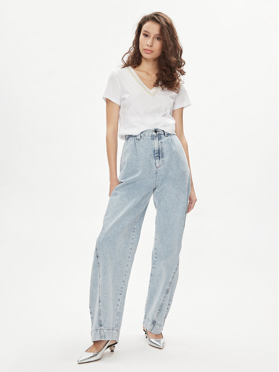 Liu Jo Liu Jo T-krekls MA4324 J5904 Balts Regular Fit