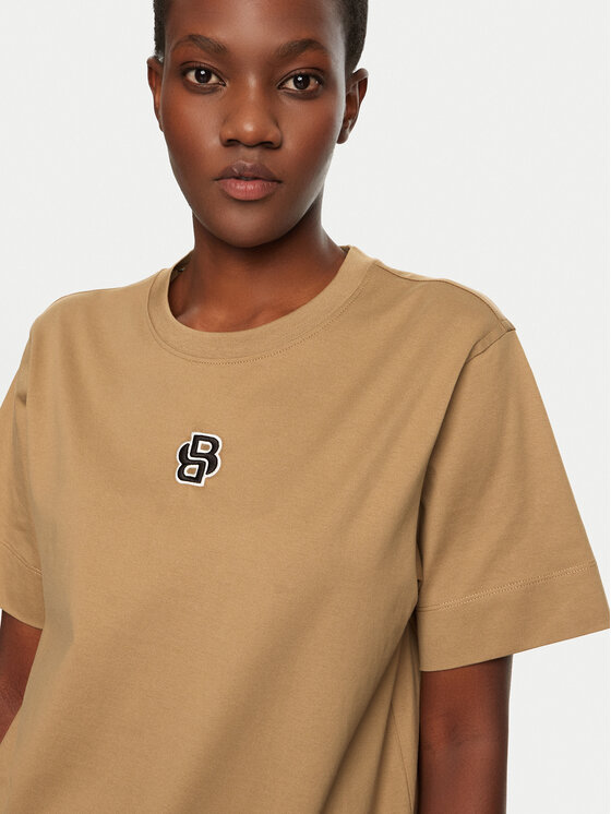 BOSS BOSS Тишърт 50526205 Бежов Regular Fit