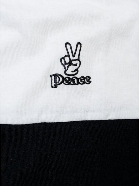 MyStars MyStars T-Shirt Peace 132432 Czarny Regular Fit