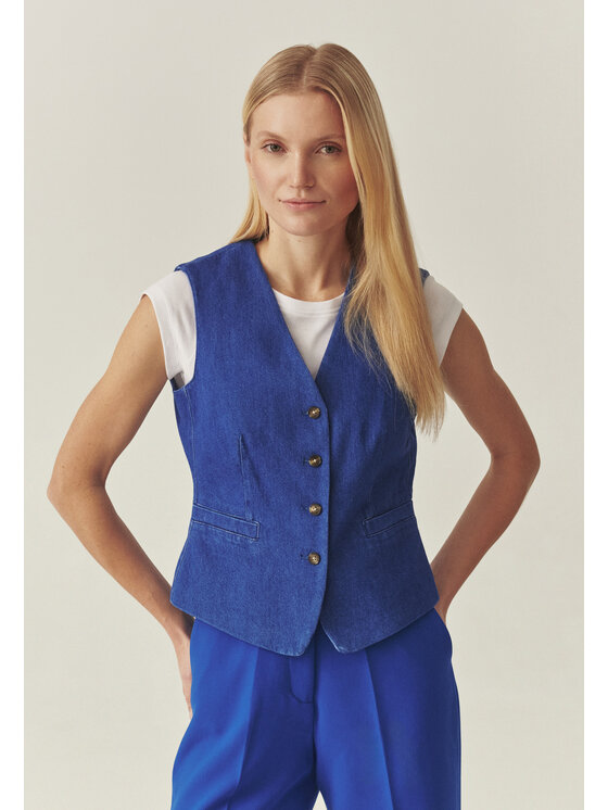 TATUUM TATUUM Vesta RONITA Modrá Slim Fit