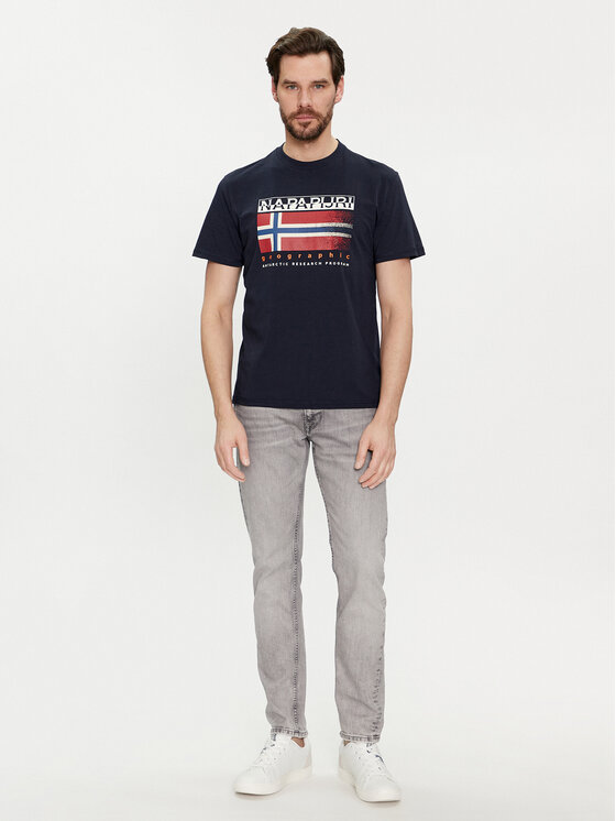 Napapijri Napapijri T-Shirt S-Kreis NP0A4HQR Granatowy Regular Fit