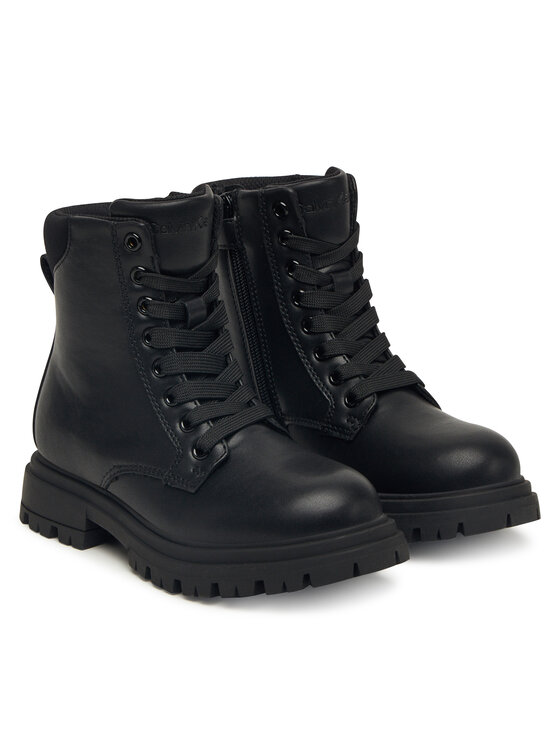 Calvin Klein Calvin Klein Trapper stila apavi Lace Up Bootie V3A5-83120-1464 S Melns
