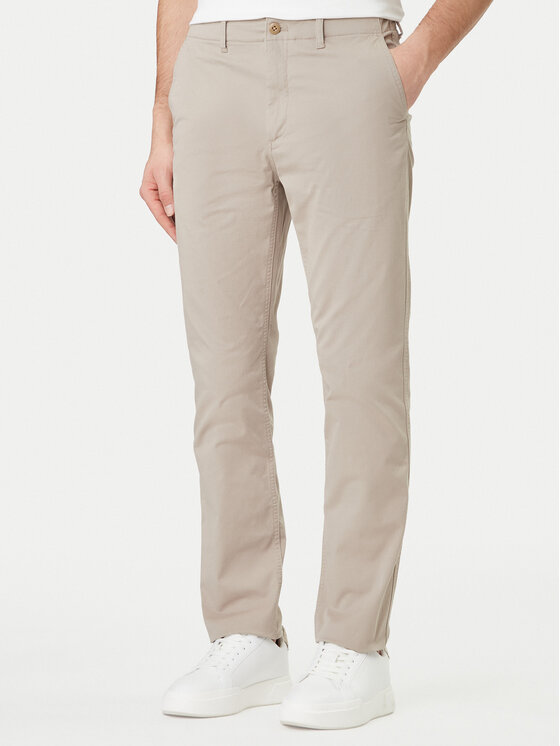 Calvin Klein Jeans Pantaloni din material LV04RF618G Bej Slim Fit