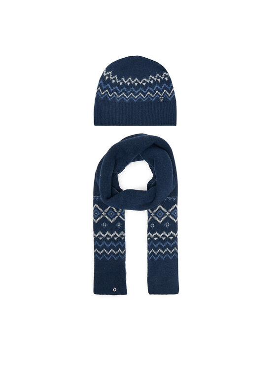 Guess Guess Komplekti kuuluvad sall ja müts W5PZ18 Z3LQ0 Tumesinine