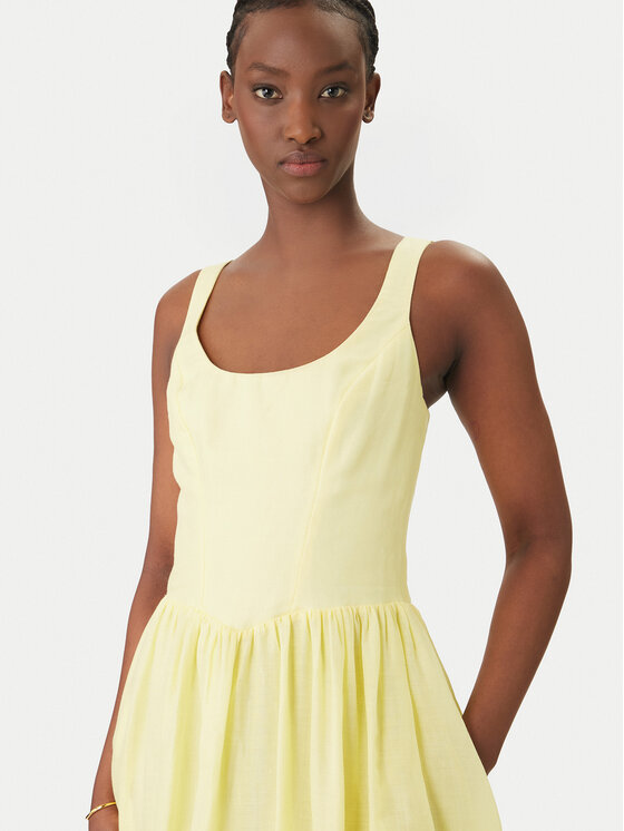 Bardot Bardot Φόρεμα κοκτέιλ Lawrence Scoop Neck 60309DB Κίτρινο Regular Fit