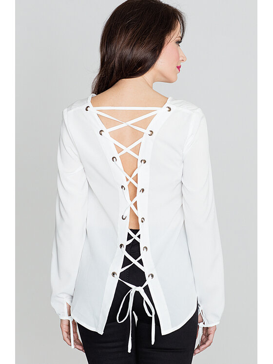 Lenitif Lenitif Blusa K385 Écru Regular Fit
