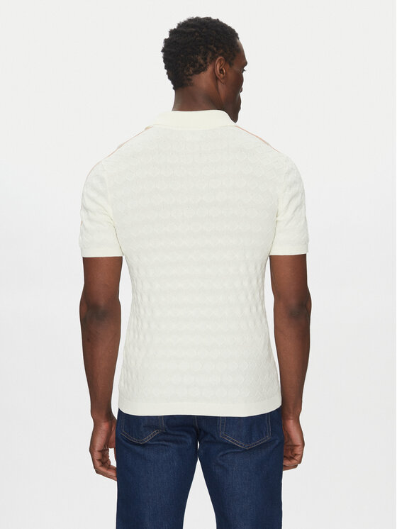 Liu Jo Liu Jo Sweter Maglia Chiusa QA5029 MA71P Écru Regular Fit