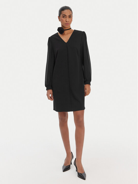 Rinascimento Rinascimento Коктейлна рокля CFC0126757003 Черен Regular Fit