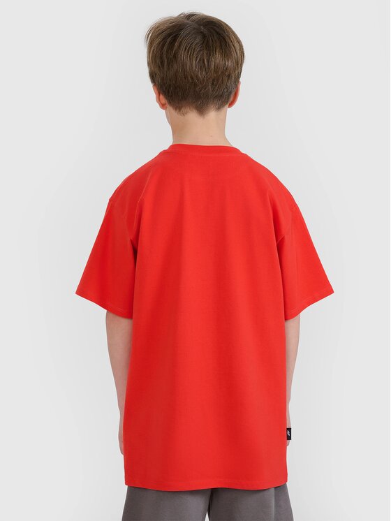 4F 4F T-Shirt 4FJRSS25TTSHM2639-62S Czerwony Oversize