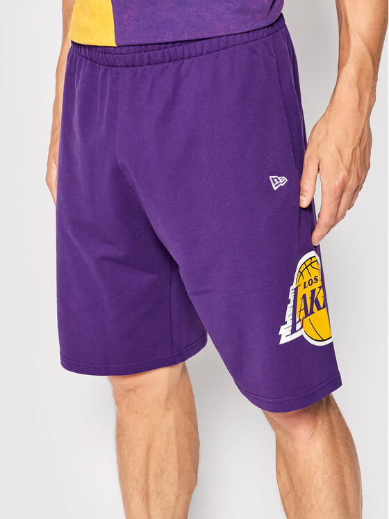 New Era New Era Спортивні шорти LA Lakers Washed Team Logo 13083850 Фіолетовий Regular Fit