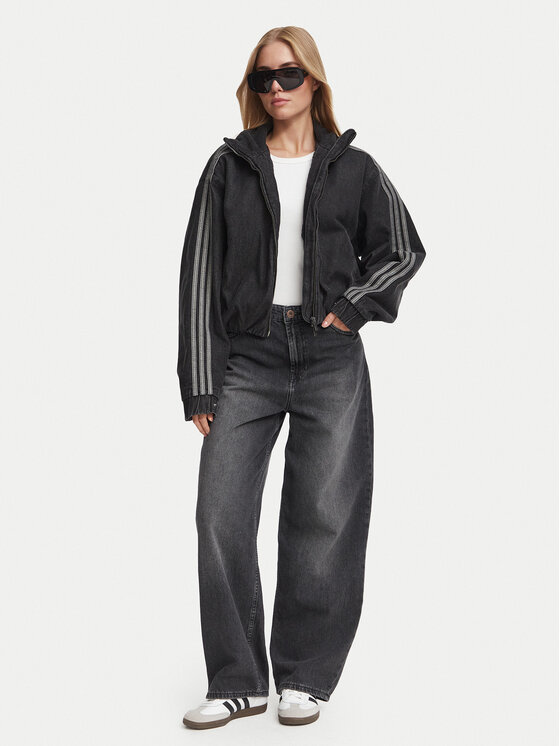 adidas adidas Džínsová bunda Firebird Jacket KT4233 Čierna Regular Fit
